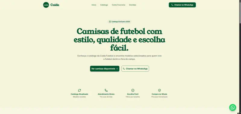 Cuida Fut — E-commerce & sistema