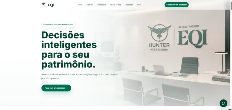 Hunter Assessoria — Landing page B2B