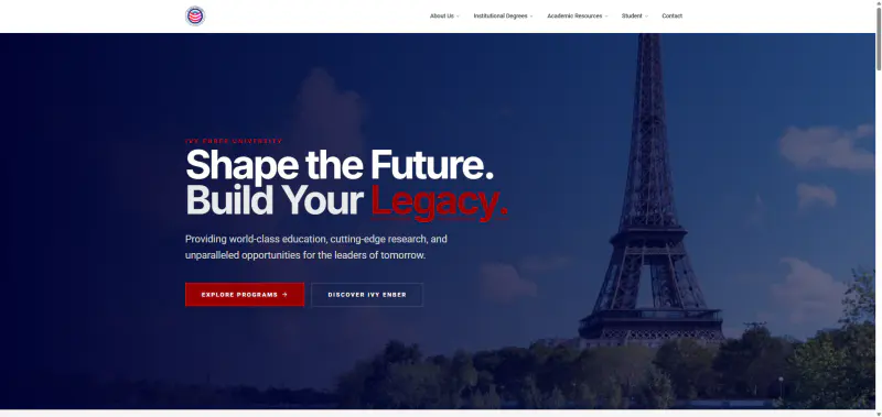 IVY Enber University — France — Portal educacional