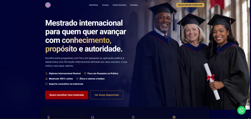 Enber Master’s Landing Page — Landing page